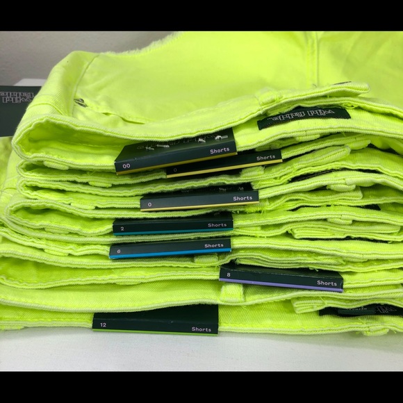 NEW Wild Fable Neon Yellow Cut Off Jean Shorts - Picture 3 of 3